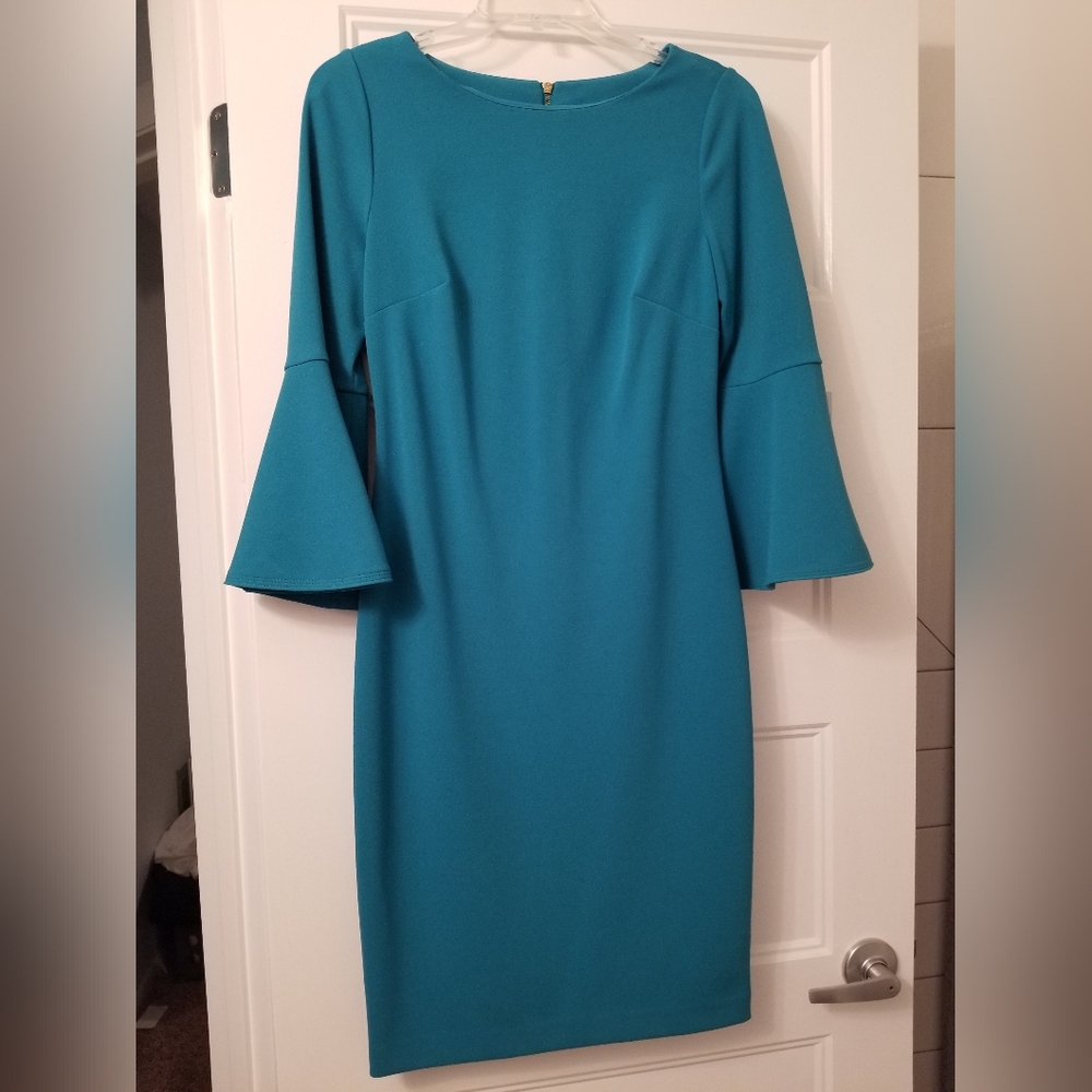 Calvin Klein Flare Sleeve Dress Size 6